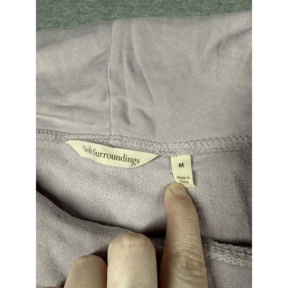 Soft Surroundings Pink‎ Cowl Neck Drawstring Tunic Top Sweater Womens Size M - Picture 3 of 7